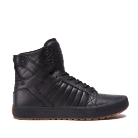 Supra Mens SKYTOP CW High Top Shoes Black/black/Gum | US-82118